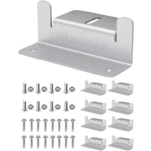 8 units per set Solar Panel Mounting Z Brackets Lightweight Aluminum Corrosion-Free for solar panels installed on RVs, Trailers, Boats, Yachts, Wall, Cabins, Sheds, Garages&Other Off Gird Roofs