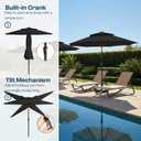 10FT Patio Umbrella, 2 Tier Outdoor Table Umbrella, Large Vented Market Umbrellas with Push Button Tilt and Crank, 8 Sturdy Ribs for Backyard, Deck, Pool, UPF50+ UV Protection
