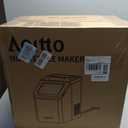 Aeitto Nugget Ice Maker Countertop, 55lbs/24H Ice Machine with 3.6L Water Tank&3.2Lbs Ice Basket, Self-Cleaning Pebble Ice Maker with Stainless Steel Housing for Home Office and Party, Silver