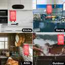 JSE Emergency Fire Blanket for Home, 2 Pack Kitchen Fire Blankets 40″ X 40″, House Flame Retardant Blankets Upgraded Thickened