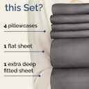 Extra Deep King Sheet Set - 6 Piece Breathable and Cooling Sheets - Hotel Luxury Bedding for Women, Men, Kids & Teens - Easy & Secure Fit - Soft, Wrinkle Free and Comfy w/ Extra Deep Pockets - Grey