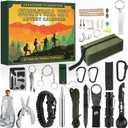 Survival Kit Tool Advent Calendar 2025 Adult Men, 24 Days Countdown to Christmas Calendar with Outdoor Gadgets Xmas Countdown Gifts for Teen Boys Husband Son