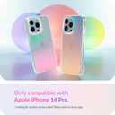 LONLI Hue - For iPhone 14 Pro Case - Fluorescent Coloful Holographic Iridescent Phone Case - [360 Shock-Absorbent Bumper] - Cute, Unique and Aesthetic Phone Cover for Women and Girls