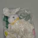 Zooawa Loveys for Babies, Security Blanket Soft Stuffed Animal Bunny Lovey Unisex Lovie Baby Stuff Snuggle Blanket with Tags Teether Bells, Soothing Plush Toys Baby Gift for Newborn, White Rabbit