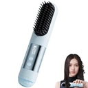 2026 Upgraded Go Brush Pro for Short Hair, 3 Heat Settings for All Hair Types, 30s Fast Heat, Ionic & Ceramic Care, Cold Air Mode, 2500mAh USB-C Rechargeable Straightening Brush (Light Blue)