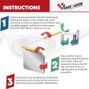 Take A Look Active Original Activity Mirror for Sunglasses, Bike Helmets, Visors for Cycling and Outdoor Activities with Helmet Adapter and Carry Case (Single, Silver Blue Grey Bundle)