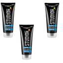 L'Oreal Paris Studio Line Strong Hold Clear Minded Clean Gel, 6.8 Fl Oz (Pack of 3)