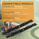 532403107 Lawn Mower Blade Compatible with Husqvarna YTH22V46 YTH20K46 46'' Deck, Mower Mulching Blade Replacememt for Ariens Craftsman Poulan AYP, Replaces 531309715, 532405380, 575937901, 2 Pack