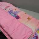 Pink Unicorn Toddler Nap Mats with Removable Pillow and Blanket for Girls Kids Sleeping Mats Toddler Slumber Bag Nap Pad for Girls Boys Preschool Daycare Kindergarten Sleepovers Travel Camping, Pink Unicorn Flowers (Standard- 50" x 20")
