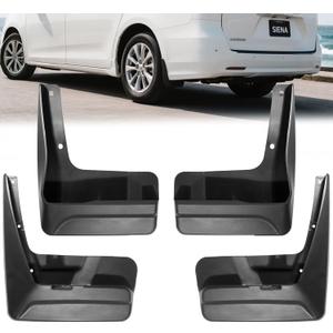Mud Flaps for Trucks Compatible with Toyota Sienna 2018-2020 Heavy Duty Mud Guards Splash Guards No Drill Required All-Weather Protection (Set of 4)