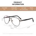 RB.Pilot Classic Aviator Reading Glasses for Men Women Light Blocking Computer Readers Spring Hinge Metal Frame Acetate Legs