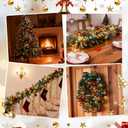 Multicolored Christmas Ball Garland Dailyart 4ft 48pcs Colorful Hanging Balls Ornaments Decorations Plastic Shatterproof Ball Garlands for Christmas Tree Centerpiece Wreath Mantel Decor