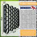 12 Units Permeable Pavers Gravel, Grass& Gravel Driveway System, Interlocked Pavers Gravel Grid Black PE Shed Base 1.6" Depth, 32 Sq Ft (12)