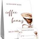 Coffee Party Decorations,Coffee Guess How Many Baby Shower Game,Guess How Many Coffees Beans Are In The Jar, Bridal Shower Games, Party Games & Activities 50 Cards And Sign