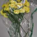 IPOPU Yellow Carnations Artificial Flowers 6PCS Faux Carnations Silk Flowers 33in Long Flowers for Tall Vases for Wedding Home Table Centerpieces Floral Arrangement(Yellow)