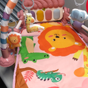 Baby Play Mat Gym, Funny Play Piano Tummy Time Activity Mat with 5 Infant Sensory Toys, Music and Lights, Boy & Girl Gifts for Newborns 0 to 3 6 9 12 Months (Pink)