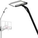 PROGOAL Basketball Hoop Light Support Frame Universal Fit for 12x8 8x6 6x6 5x5 Poles Solar Light Mounting Bracket Sturdy Galvanized Steel Labor Saving Arm Design (Light Not Included)