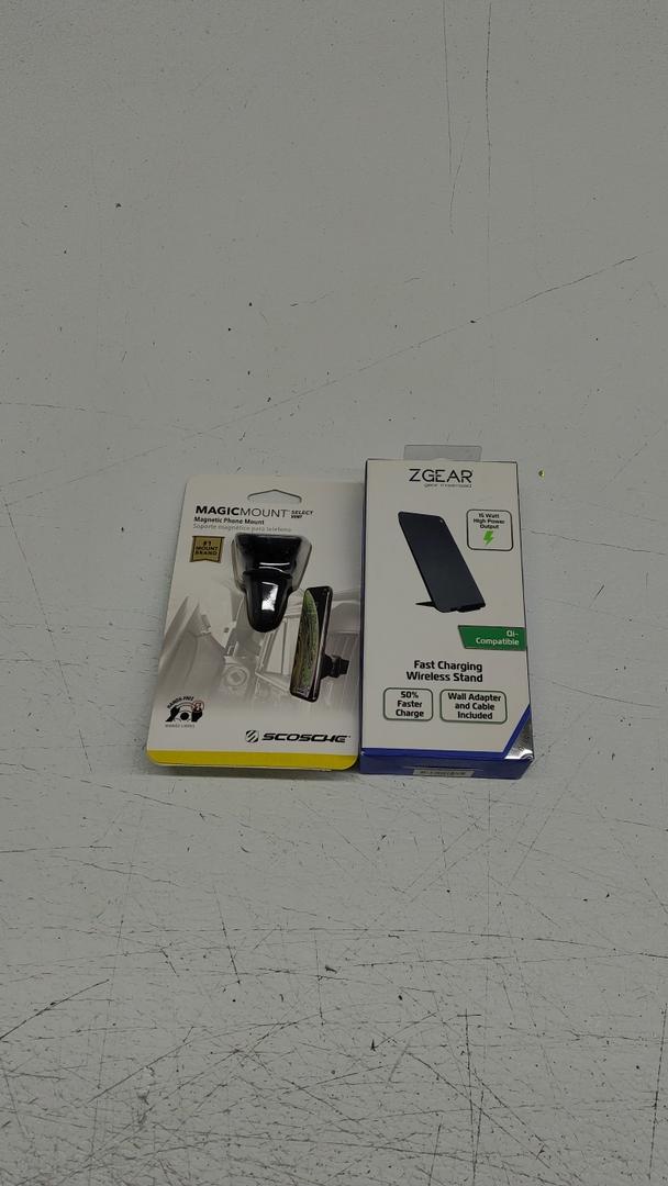 ZGEAR Fast Charging Wireless Stand and SCOSCHE Magnetic Phone Mount