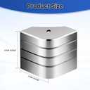 4Pcs Aluminum Casting Pontoon Corner Cap Deck Corner,Suitable for 90 Rounded Corner,Height 3-1/8" to 3-3/16" Top 3-1/8" to 3-3/16"