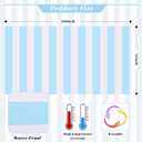 Kesfey 6 Packs Light Blue and White Striped Table Cloth 54 x 108 Inches Bluey Stripe Table Cover Disposable Plastic Beach Tablecloths Waterproof Rectangle Picnic Tablecover for Pool Birthday Party