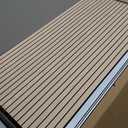 4-Piece Wood Slat Wall Panel for Interior Wall Decor Noise Cancelling 47.2" x 23.6" Peel and Stick Acoustic Decorative 3D Sound Absorbing Wall Paneling, Natural Oak, 4pcs - 47.2" x 23.6"
