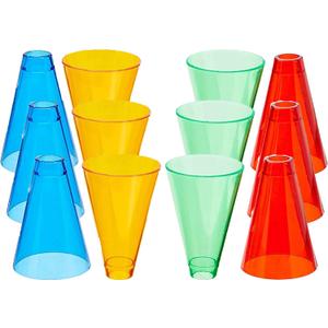 Rehabilitation Advantage Stacking Hand Replacement Cones, Set of 12, Multicolor