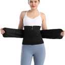 Waist Trainer Wrap Plus Size Seamless Sports Workout Corset Tops For Women Fashion (6X-Large, Single Belt Black)