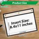 JMIATRY 20PCS Horizontal Job Ticket Holders 8.5x11 Inch Dry Erase Pocket Sleeves Landscape 3 Rings Work Order Plastic Sleeves Job Ticket Holders for Office Business