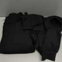 ANRABESS Women 2 Piece Outfits 2025 Fall Fashion Airport Wide Leg Pants Lounge Set Leisure Travel Vacation Clothes Sweat suits (Large, Black)