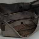 DOURR Women's Multi-pocket Shoulder Bag Fashion Cotton Canvas Handbag Tote Purse (Gray - Large Size)