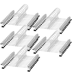 Northern Brothers Pants Hangers 50 Pack, Skirt Hangers with Clips Shorts Hanger Closet Heavy Duty Clothes Hangers for Trousers Shirt Jeans Slim Hangers for Women Men