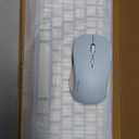 TECKNET Wireless Keyboard and Mouse Combo, Mini Cordless Computer Keyboard and Mouse Set 2.4GHz, Silent Adjustable 1600 DPI, Quiet Click, Lag-Free for Computer, Laptop, PC, Windows, Mac, Chrome OS (Blue & White)