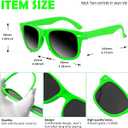 72 Pack 12 Color Neon Sunglasses Party Favors Bulk,80’s Retro Style Perfect Colorful Novelty Sun glasses Set for Birthday Party Supplies,Beach,Pool Party Favors,Goody Bag Favors for Kids Adults