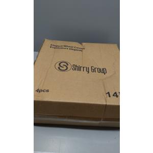 Hubcaps 4-Pack Kit, 14 inch Hub Caps Set of 4 Wheel Covers with Universal Snap-On Retention Rings, 2-Tone ABS Plastic Black and Silver Car Rims for All Models (SG-5051-DP-14)