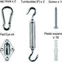 LOVE STORY Shade sail Hardware Kit for Rectangle Heavy Duty Sun Shade sail Installation 8 Inches Stainless Steel for Deck Garden Lawn Patio
