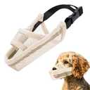 Crazy Felix Nylon Dog Muzzle for Small Medium Large Dogs, Air Mesh Breathable and Drinkable Pet Muzzle for Anti-Biting Anti-Barking Licking (XS, Beige)