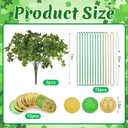 Watayo 26 Pcs St. Patrick's Day Branches Picks with Beaded Coins, Artificial Shamrock Plant Bunch Beads Chain Coins, Irish Faux Clover Flower Greenery Stems Decor for Vase Filler Table Centerpiece