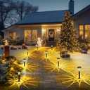 GIGALUMI 10 Pack Solar Lights Outdoor Waterproof, Outdoor Solar Lights for Yard, Solar Garden Lights, Yard Decorations Outdoor for Pathway, Patio, Garden, Driveway, Lawn, and Landscape(Warm White)