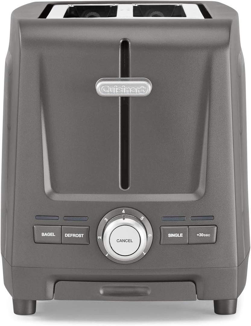 Cuisinart Core Collection 2-Slice Toaster | Extra-Long Slots for Artisan Bread | Bagel Setting |High-Lift Quickview | Single Slice & Defrost Functions | +30sec Toast Boost |Removable Crumb Tray
