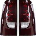 Boine Tail Light Compatible With 2003-2006 Chevy Silverado 1500 2500 3500 GMC Sierra 1500 2500 Driver and Passenger Side Rear Light Brake Lamps (OE Red Smoke Lens)