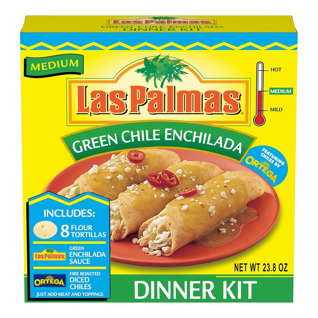 Las Palmas Medium Green Chile Enchilada Dinner Kit, 23.8 Ounce (EXP 06/16/26)