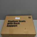 Stadium Seats for Bleachers with Back Support, Bleacher Chairs with Backs and Cushion Wide, Portable Folding Seats with Magnetic Bottom Strips, Includes Shoulder Strap - Black (1, Black)