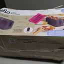 bella 4 Slice Slim Toaster, Fits-anywhere Kitchenware, 6 Setting Shade Control with Reheat & Cancel Buttons, Fits Sourdough, 10 Long Slot, Anti Jam & Auto Shutoff, 900 Watt, Plum