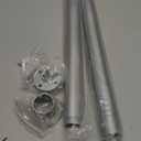 Mavivegue Closet Rod, 17 to 43 Inch Adjustable Closet Rods for Hanging Clothes, Silver Hanging Rod for Closet Wardrobes Laundry RV, Bathroom