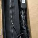 Full Body Massage Mat with Airbags Stretching & Heating, 3D Lumbar Traction & Relaxation, Back Massager Pad, 4 Modes 3 Intensities 3 Heat Levels, PU Leather, Portable & Foldable Design, Fit 5'1-6'0 (White and Brown)