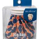 Spa Sister Blue Hearts Ice Bag, 4.5" x 4.5" x 5" Reusable Cold Therapy Compress