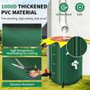 DTXFCER Collapsible Rain Barrel, Rain Water Collection Barrel with 1000D Oxford Cloth, Portable Rainwater Collection System with Spigot and Overflow Kit (42Gallons)