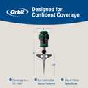 Orbit H2O-Six Gear-Drive Sprinkler on Metal T-Spike - Customizable Lawn Watering Coverage - Multi-Pattern Rotating Head with Adjustable Spray Range - Durable Outdoor Yard Irrigation Sprinkler - 58573