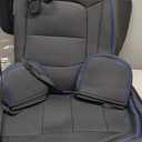 RISINGSTAR Terrain Seat Covers, fit for 2018-2024 GMC Terrain SUV with Rear Split Seats, Water Proof Faux Leather, (Full Set, Black&Blue)