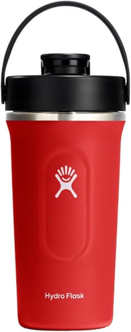 Hydro Flask Shaker Bottle  Insulated Stainless Steel Gym Bottle for Pre Workout & Protein 24 Oz Goji